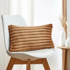 Housse de coussin rectangulaire flanelle (30 x 50 cm) Dune Camel