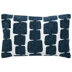 Housse de coussin rectangulaire (30 x 50 cm) Jeni Bleue