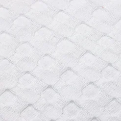 Housse de coussin rectangulaire coton nid d'abeille (30 x 50 cm) Maya Blanche