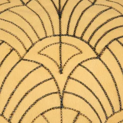 Housse de coussin rectangulaire velours (30 x 50 cm) Coquillage Jaune