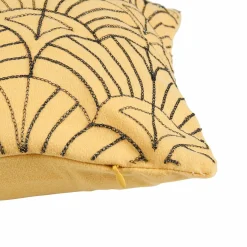 Housse de coussin rectangulaire velours (30 x 50 cm) Coquillage Jaune