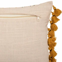 Housse de coussin rectangulaire coton (30 x 50 cm) Amady Jaune ocre