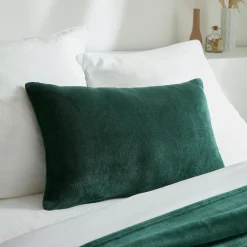 Housse de coussin rectangulaire flanelle (40 x 60 cm) Didou Verte