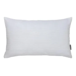 Housse de coussin rectangulaire coton tissé (30 x 50 cm) Léa Blanche