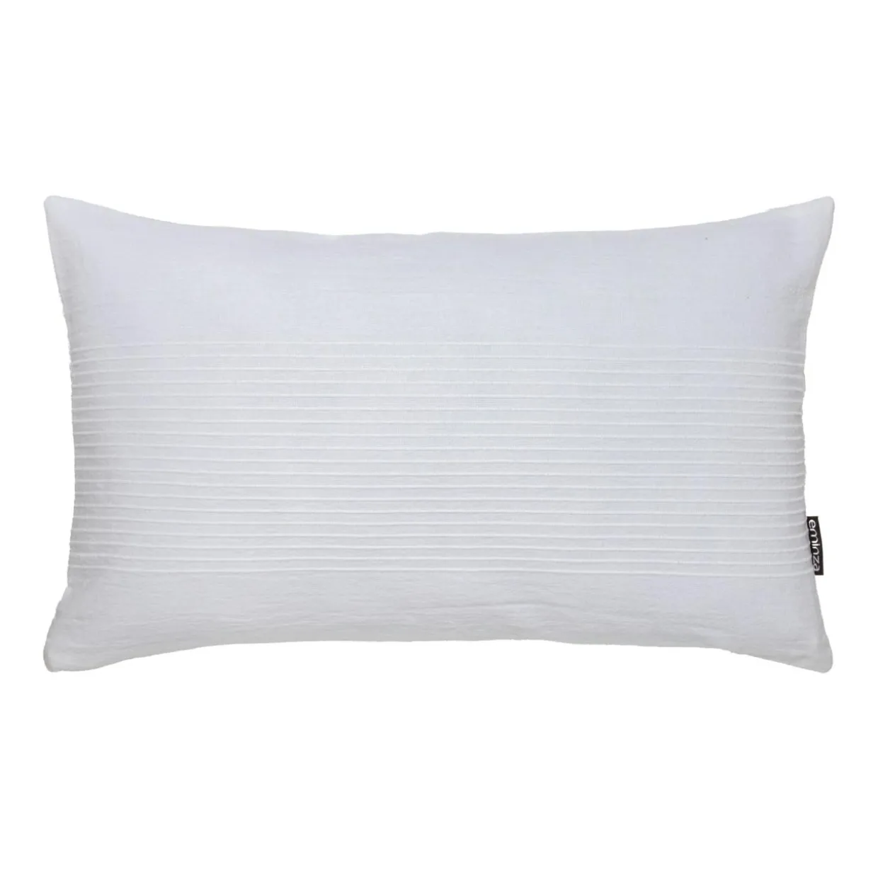 Housse de coussin rectangulaire coton tissé (30 x 50 cm) Léa Blanche