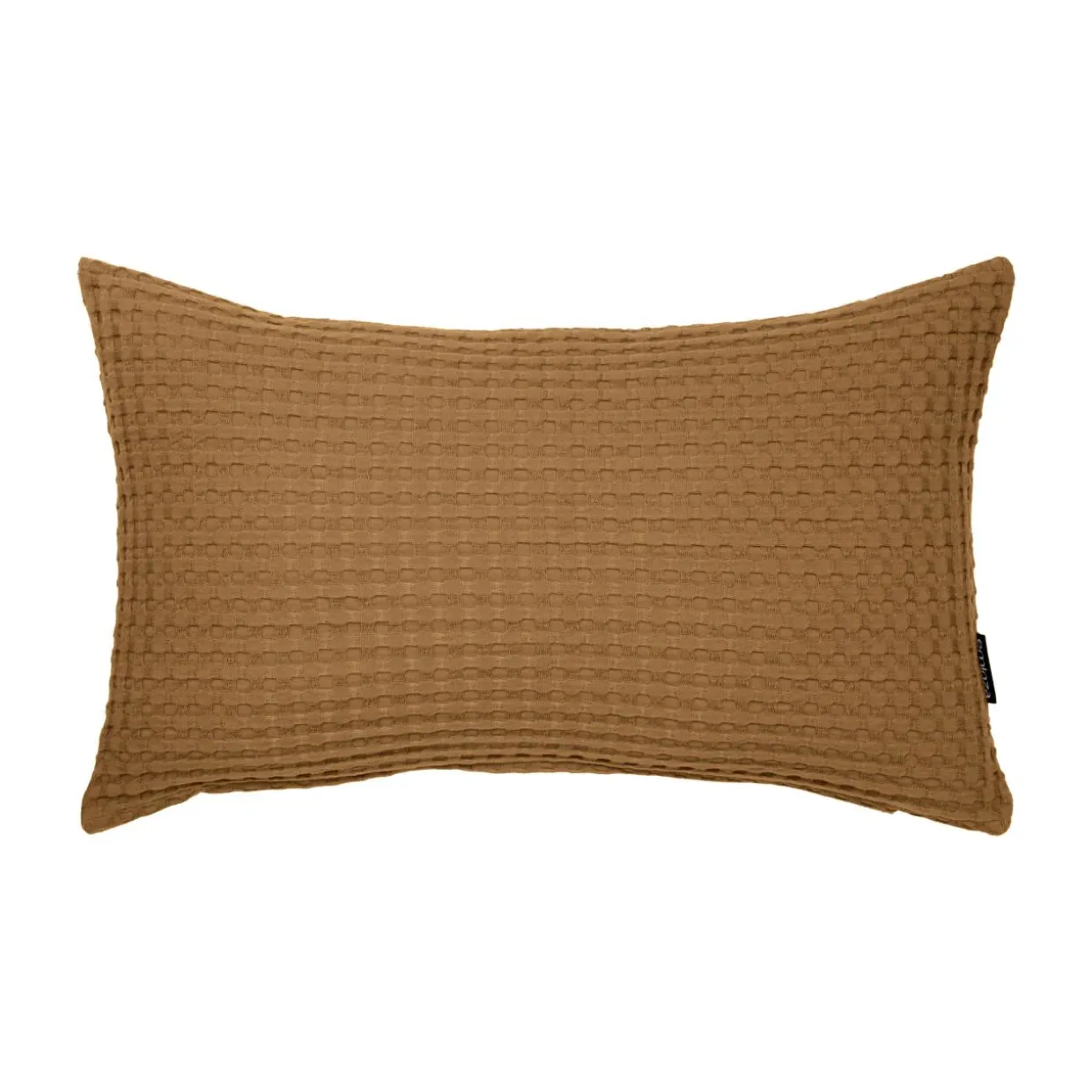 Housse de coussin rectangulaire coton nid d'abeille (30 x 50 cm) Maya Camel