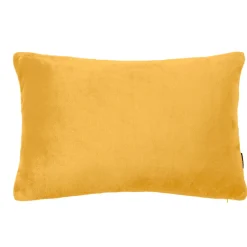 Housse de coussin rectangulaire flanelle (40 x 60 cm) Didou Jaune moutarde