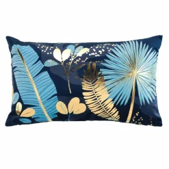 Housse de coussin rectangulaire velours (30 x 50 cm) Prusseor Bleue