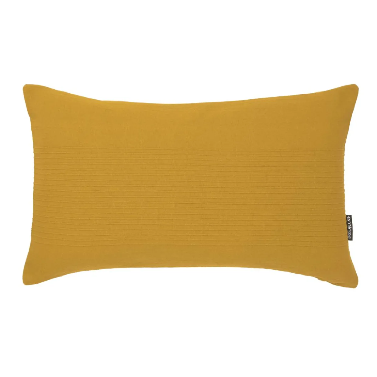 Housse de coussin rectangulaire coton tissé (30 x 50 cm) Léa Jaune safran