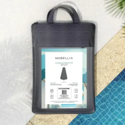 Housse de protection imperméable pour Parasol rond (D50 x H190 cm) Universel Gris