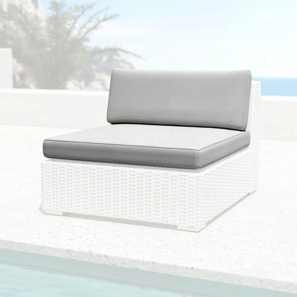 Housses de coussin de remplacement pour Chauffeuse Palma Gris