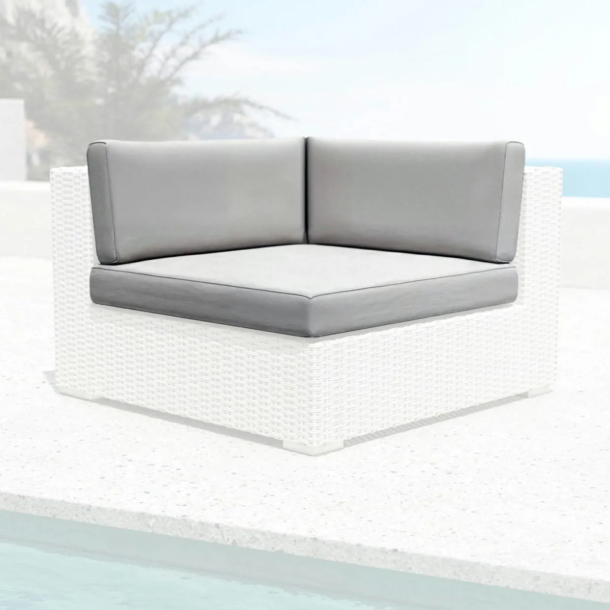 Housses de coussin de remplacement pour Fauteuil d'angle Palma Gris