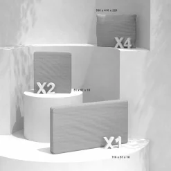 Housses de coussin de remplacement pour salon de jardin Calvi 4 places - Gris clair