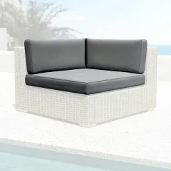 Housses de coussin de remplacement pour Fauteuil d'angle Palma Gris anthracite