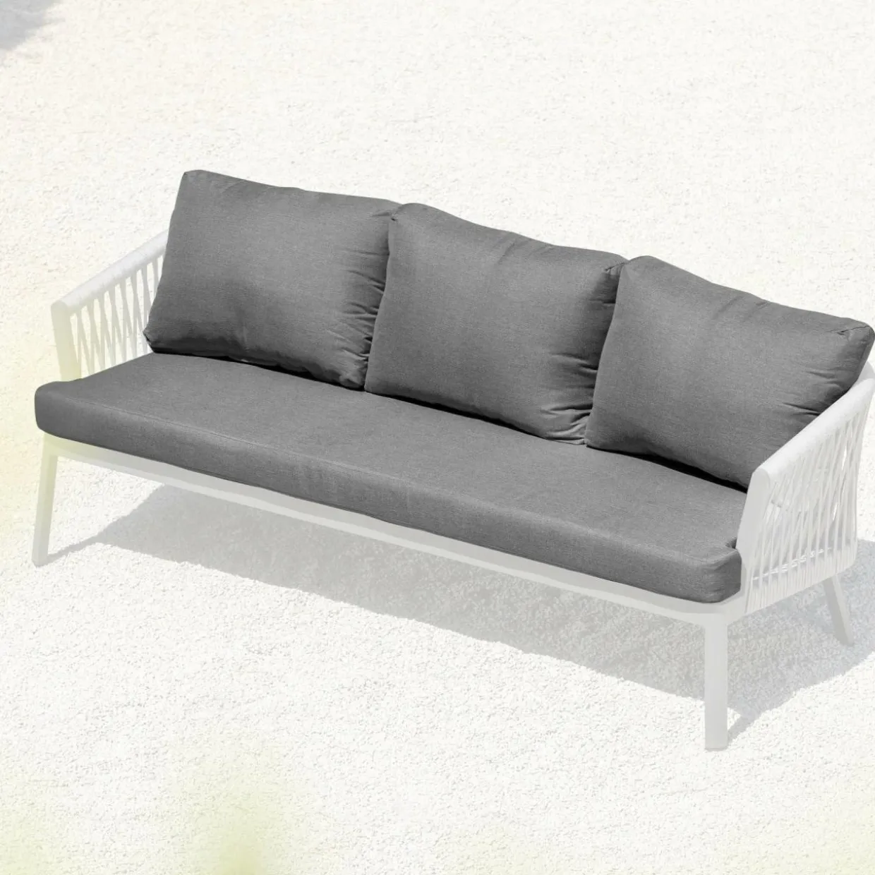 Housses de coussin de remplacement pour Canapé 3 places Amalfi Gris anthracite