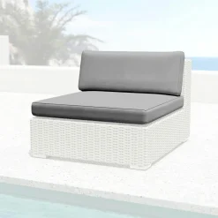 Housses de coussin de remplacement pour Chauffeuse Palma Gris anthracite