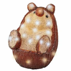 Hérisson lumineux à piles 30 LED (H24 cm) Twiggy Blanc froid