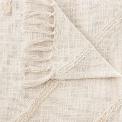 Jeté de canapé coton (130 x 180 cm) Inca Ivoire