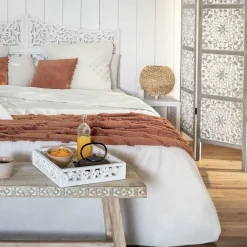 Jeté de canapé coton (130 x 180 cm) Inca Terracotta