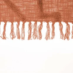 Jeté de canapé coton (130 x 180 cm) Inca Terracotta