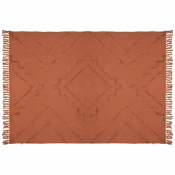 Jeté de canapé coton (130 x 180 cm) Inca Terracotta