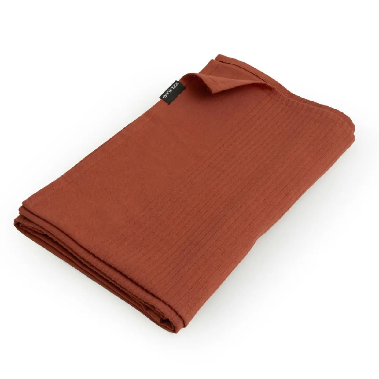 Jeté de lit coton tissé (130 x 160 cm) Léa Terracotta