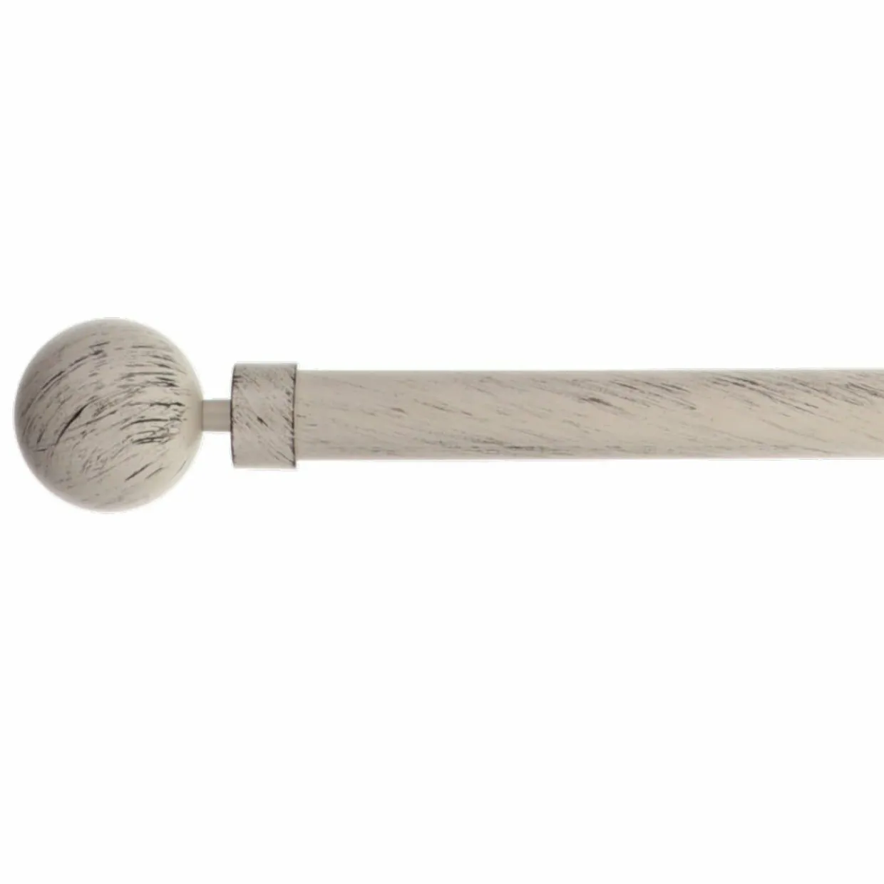 Kit de tringle extensible (L210 - L380 cm / D28 mm) Gaia Ivoire et noir