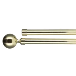 Kit de tringle rideau extensible double barres (L210 - L380 cm / D19 mm) Paloma Or