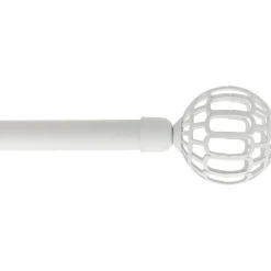 Kit de tringle rideau extensible (L120 - L210 cm / D19 mm) Facette Blanc mat