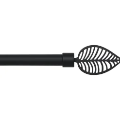 Kit de tringle rideau extensible (L210 - L380 cm / D19 mm) Amazonia Noir mat