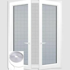 Kit moustiquaire fenêtre (130 x 150 cm) Blanc