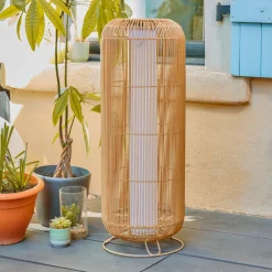 Lampadaire de jardin solaire en corde LED (H78 cm) Loise Beige