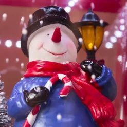 Lampadaire double illuminé 66 LED (H188 cm) Noël Magique Rouge