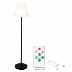 Lampadaire extérieur sans fil rechargeable USB LED (H150 cm) Brooklyn Noir