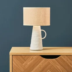Lampe à poser amphore (H28,5 cm) Abisko Blanche