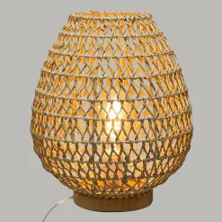 Lampe à poser bois et papier (H35,5 cm) Etel Naturel