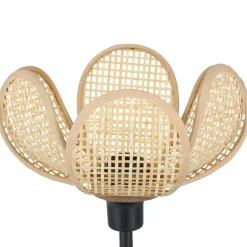 Lampe à poser en Bambou (H24 cm) Margaux Noire