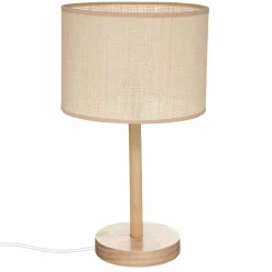 Lampe à poser en bois (H42 cm) Della Beige