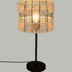 Lampe à poser en corde (H47 cm) Cosy Beige