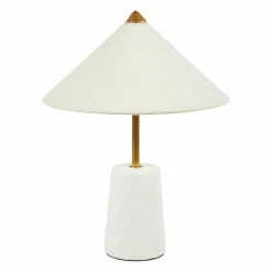 Lampe à poser en céramique (H37 cm) Fiamma Blanche