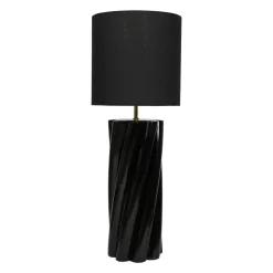 Lampe à poser en Céramique (H104 cm) Twist Noire