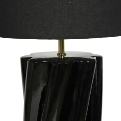 Lampe à poser en Céramique (H104 cm) Twist Noire