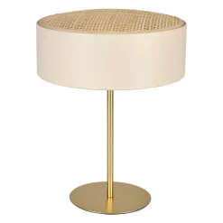 Lampe à poser en Métal et Bambou (H33.5 cm) Ambre Beige