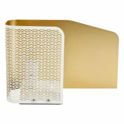 Lampe à poser en métal (L25 x H16 cm) Aladin Dorée et blanche