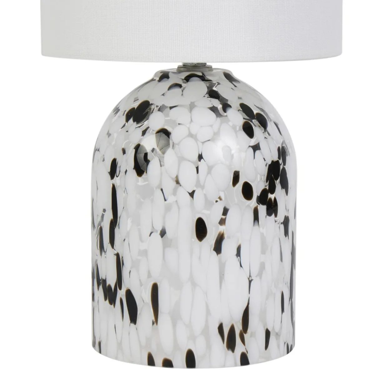 Lampe à poser en Verre et Lin (H31 cm) Pepper Noire