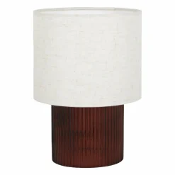 Lampe à poser en verre rétro (H22 cm) Teca Marron