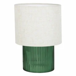 Lampe à poser en verre rétro (H22 cm) Teca Verte