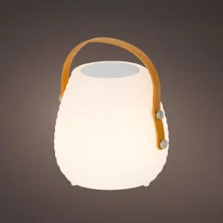 Lampe de jardin mobile sans fil à piles 6 LED (H17 cm) Mokulua Blanc