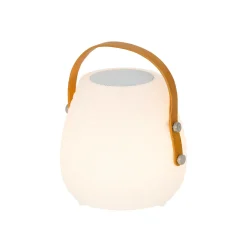 Lampe de jardin mobile sans fil à piles 6 LED (H17 cm) Mokulua Blanc