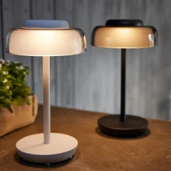 Lampe de table sans fil rechargeable USB 18 LED (H28 cm) Tribeca Noir